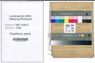 Entnazifizierung Ignatz Engelkamp , geb. 07.11.1909 (Chemiefachwerker)