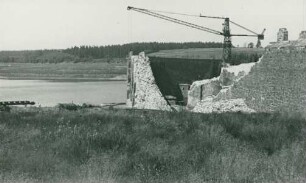 Talsperre Muldenberg bei Grünbach im Vogtland, Deutschland, 1947