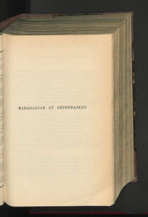 Madagascar Et Dépendances.