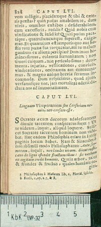 Caput LVI. Linguam Vituperantem seu Censoriam nemini non exosam esse.
