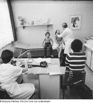 Poliklinik Blasewitz, medizinische Betreuung von Patienten: Kinderabteilung