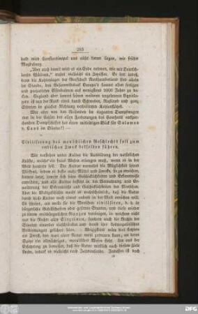 Civilisierung des menschlichen Geschlechts soll zum endlichen Zweck desselben führen.