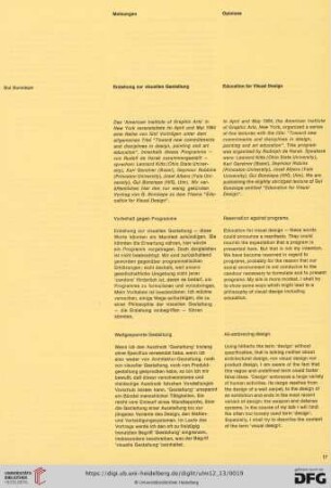 Erziehung zur visuellen Gestaltung