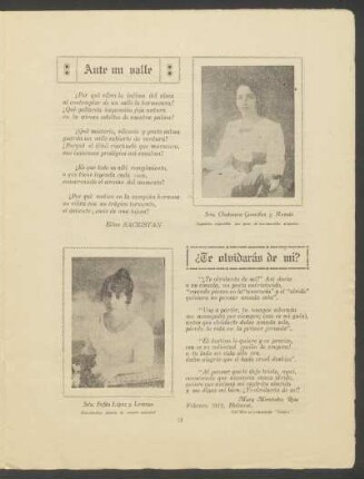 Srta. Fefita López y Lorenzo - [Fotografía]