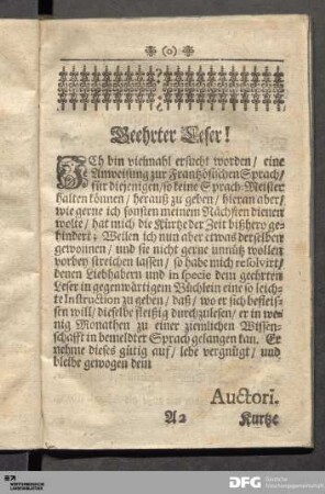 Geehrter Leser!