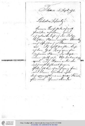Brief vom 05.09.1890