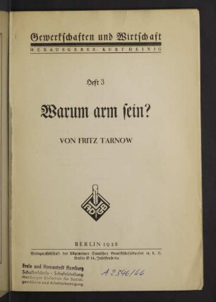Warum arm sein?