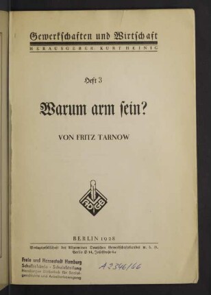 Warum arm sein?