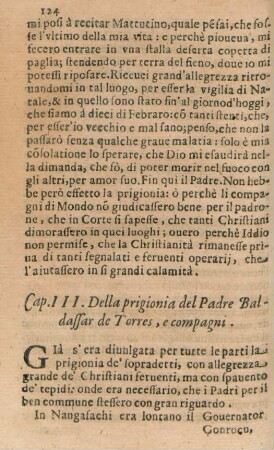 Cap. III. Della prigionia del padre Baldassar de Torres, e compagni