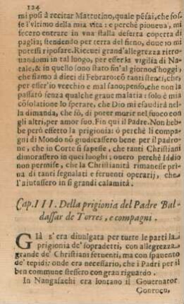 Cap. III. Della prigionia del padre Baldassar de Torres, e compagni