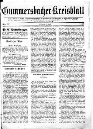 Gummersbacher Kreisblatt. 1851-1869