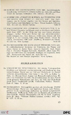 Silberarbeiten (Nr. 114-133)