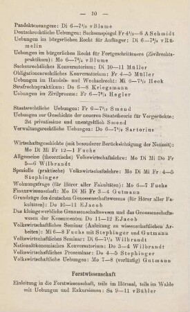 10-11, Forstwissenschaft