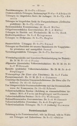 10-11, Forstwissenschaft