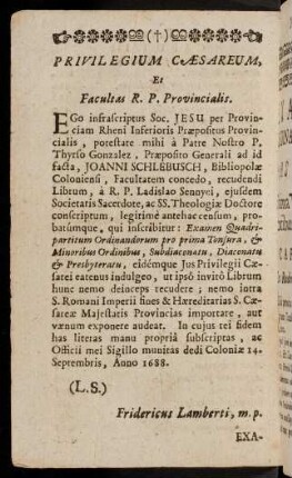 12v-12v, Privilegium Caesareum