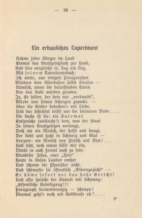 Ein erbauliches Experiment