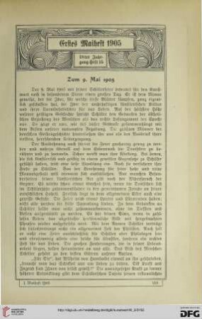 18: Zum 9. Mai 1905