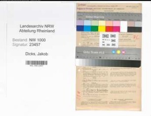 Entnazifizierung Jakob Dicks, geb. 29.07.1880 (Postsekretaer)
