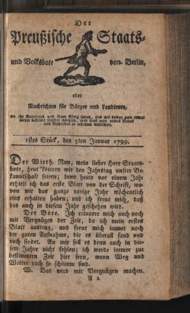 1stes Stück, den 5ten Januar 1799