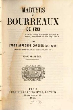 Martyrs et Bourreaux de 1793, 3