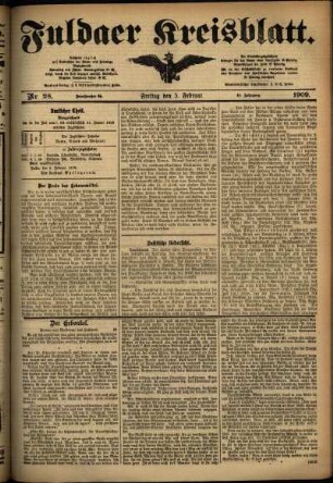 Ausgabe vom Freitag, den 05. Februar 1909.