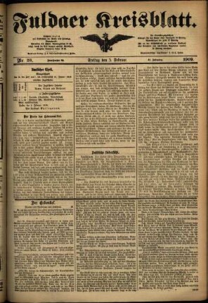 Ausgabe vom Freitag, den 05. Februar 1909.