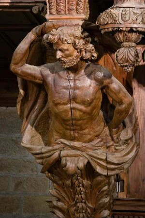 Frankreich. Auvergne. Haute Loire. La Chaise Dieu. Eglise abbatiale Saint Robert. Orgel. 17 Jahrhundert