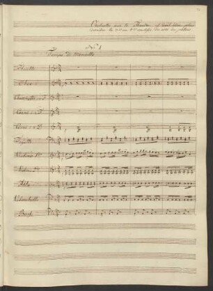 No. 1. Tempo di Menuetto