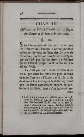 Chap. III. Histoire de l' établissement des Collèges des Comtes et de leurs voix par curie.