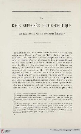 N.S. 9.1864: La race supposée proto-celtique : est-elle figurée dans les monuments égyptiens?