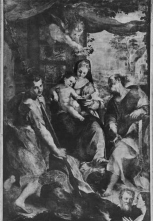 Madonna mit Kind und der heilige Simon