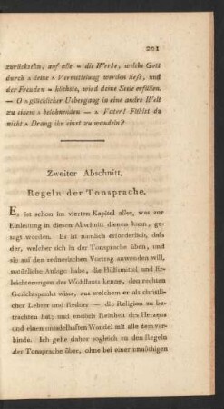 Zweiter Abschnitt. Regeln der Tonsprache