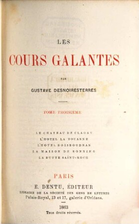 Les Cours galantes, 3