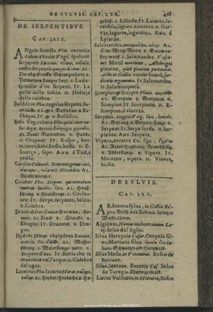 De Serpentibus. Cap. LXIX