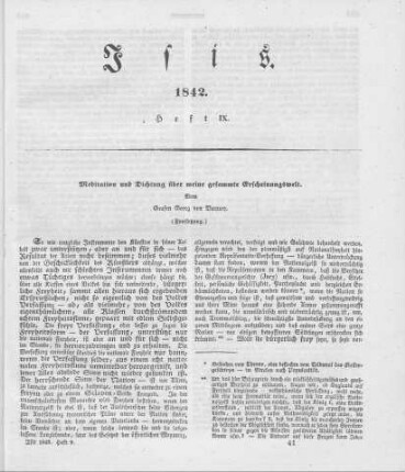 Meditation und Dichtung über meine gesammte Erscheinungswelt / vom Grafen Georg von Buquoy