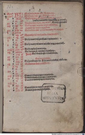 Breviarium Romanum : [1-6], [1]. Kalendarium