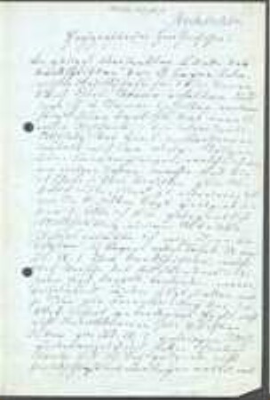 Brief von Paul Ascherson an Unbekannt