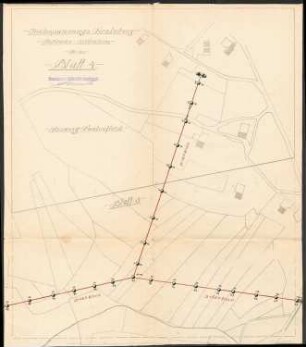 Bau der Hochspannungsleitung Rothaus - Schluchsee; Detailübersichtspläne Blatt 4, Abzweig Faulenfürst, 1:1500
