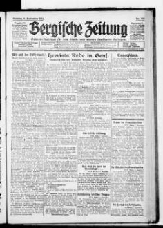 Bergische Zeitung. 1922-1935