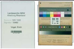 Entnazifizierung Erich Vogel , geb. 17.09.1900 ()