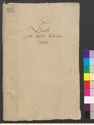 Alter Umschlag "Briefe Juli, August, September 1799."