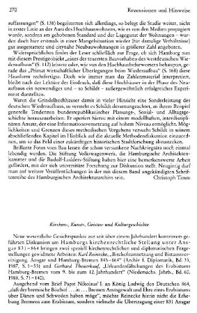 Rezensionen und Hinweise : Kirchen-, Kunst-, Geistes- und Kulturgeschichte