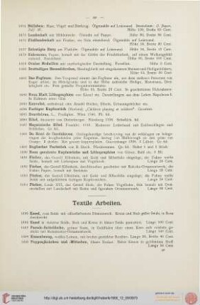 Textile Arbeiten (Nr. 1695-1730)