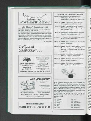 Treffpunkt Gastlichkeit ...