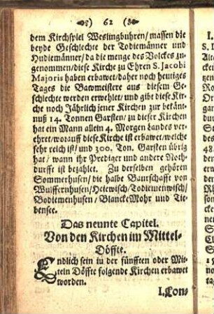 Das neunte Capitel. Von den Kirchen im Mittel-Döffte.