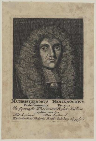 Bildnis des M. Christopherus Hartknochius