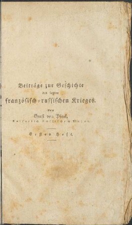 H. 1: Rückzug der Franzosen bis zum Niemen