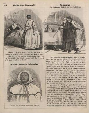 "Mütterlicher Standpunkt" "Fürchterlich" "Gallerie berühmter Zeitgenossen"