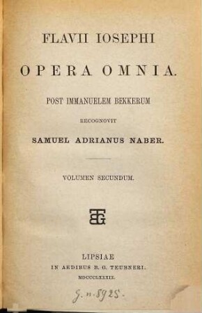Opera omnia : Post Immanuelem Bekkerum recognovit Samuel Adrianus Naber, II
