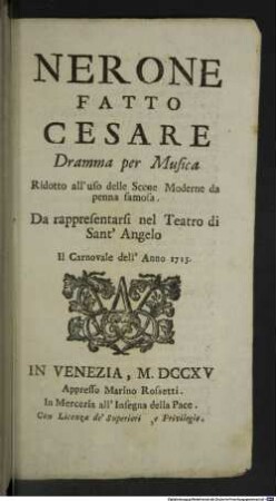 Nerone fatto Cesare